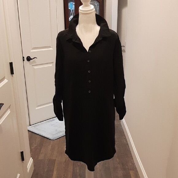 Black Shirt Dress by Time and Tru - Picture 1 of 14